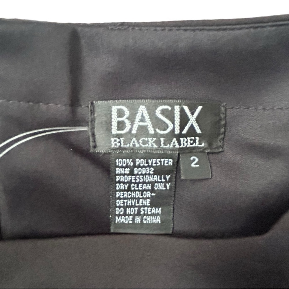 Basix Black Label Floral Sleeve Long Dress Evening Gown Size 2 Classic Black - Picture 5 of 14